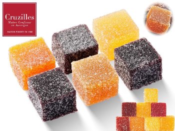 Fruchtgelée-Würfel Himbeere / Framboise (lose Ware)