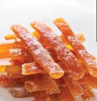@ Orangenschalen-Stäbchen/-Streifen kandiert & bestäubt