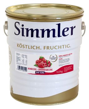 Himbeer-Johannisbeer-Konfitüre passiert ohne Kerne (12,5kg)