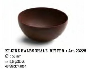 Schoko- | Dessert- | Pralinen-Schalen Halbkugel klein bitter (48 Stk)