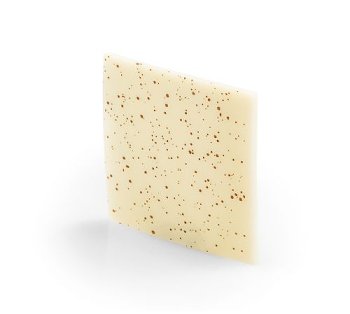 Schoko-Dekor Carré weiß mit Motiv braun (288 Stk)