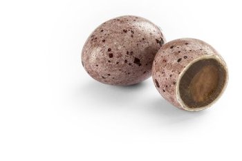 @ Pralinen-Eier dunkel | zartbitter braun-gesprenkelt (lose Ware)