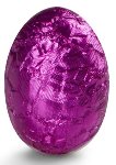 @ Pralinen-Eier dunkel | zartbitter 'Framboise' verpackt in Alu violett | lila (lose Ware)