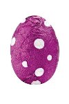 @ Pralinen-Eier milch 'Millefeuille' verpackt in Alu violett | lila mit weißen Punkten (lose Ware)