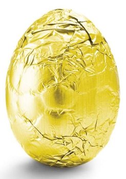 @ Pralinen-Eier milch 'Creme Brulé ' verpackt in Alu gelb (lose Ware)
