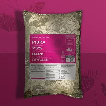 BIO Couverture 'Piura Porcelana' 75% dunkel | zartbitter, Drops | Chips