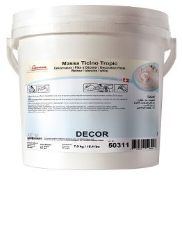 Rollfondant | Überzugs- | Modelliermasse weiß 'Massa Ticino Tropic white' wärmestabil