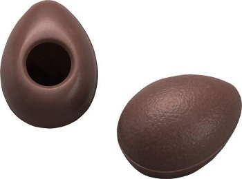Ei-Hohlkörper | Pralinen-Eier mit Loch groß dunkel | zartbitter (252 Stk)