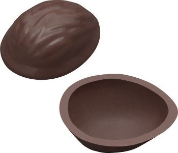 Schoko- | Pralinen-Schalen Walnuss dunkel | bitter (784 Stk)