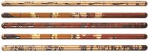Schoko-Dekor Stäbe bitter orange-rot-gold (144 Stk)