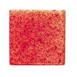 Schoko-Dekor Aufleger weiß Carré 'Moucheté' orange/rot (280 Stk)