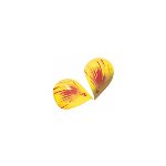 @ Schoko-Dekor Aufleger weiß Blütenblätter gewölbt gelb-rosa (392 Stk)