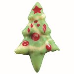 @ Schoko-Dekor Aufleger weiß Weihnachtstanne rot-grün (72 Stk)