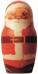 @ Schoko-Dekor Puppe weiß Weihnachtsmann 'Matroschka' (12 Stk)