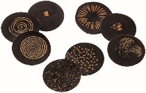 Schoko-Dekor Aufleger bitter rund gold (567 Stk)