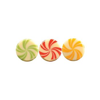 @ Schoko-Dekor Aufleger weiß rund bunt (176 Stk)