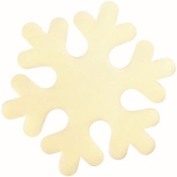 @ Schoko-Dekor Aufleger weiß Schneeflocke (150 Stk)