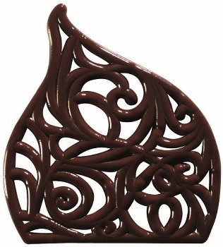 @ Schoko-Dekor Bûche-Ansatz bitter 'Filigran' (18 Stk)