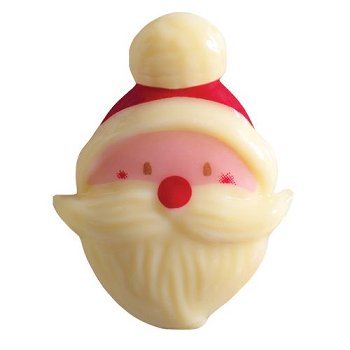 @ Schoko-Dekor Aufleger weiß Weihnachtsmannkopf (84 Stk)