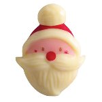 @ Schoko-Dekor Aufleger weiß Weihnachtsmannkopf (84 Stk)