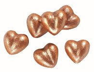 @ Schoko-Dekor bitter Herz klein bronze (200g)