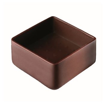 Schoko- | Pralinen-Schalen Quadrat | Viereck klein dunkel | bitter (350 Stk)