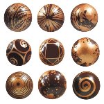 Pralinen-Schalen Halbkugel bitter, Motiv einfarbig bronze (630 Stk)