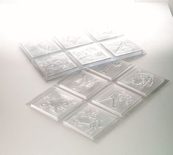@ Gießform Tafel | Tafelgießform quadratisch | viereckig Sternzeichen 'Zodiaque'