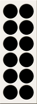 @ Schablone | Aufstreichmatte Rund 50mm (39x15cm)