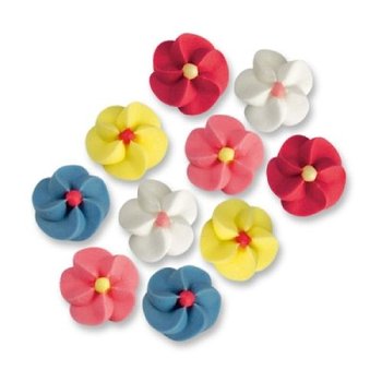 Zucker-Dekor Aufleger Randgarnierblumen bunt (500Stk)
