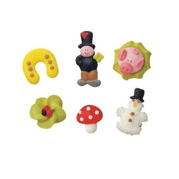 @ Zucker-Dekor Aufleger Figuren 'Neujahr' bunt (100Stk)