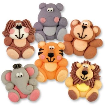 @ Zucker-Dekor Aufleger Tierfiguren bunt (48Stk)
