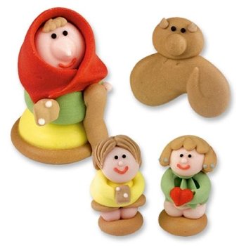 @ Zucker-Dekor Aufleger 3D Hexengruppe (12 Sets)