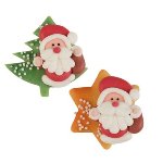 @ Zucker-Dekor Aufleger Nikolaus mit Stern und Tanne (48Stk)