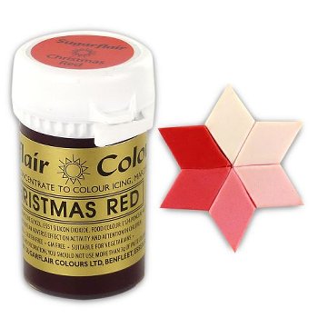 Lebensmittelfarbe | Gel-Farbe | Pasten-Farbe weihnachtsrot (25g)