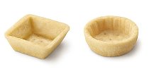 @ Tartelettes Neutral gemischt hell Rund und Quadrat | Viereck klein | mini (270 Stk)