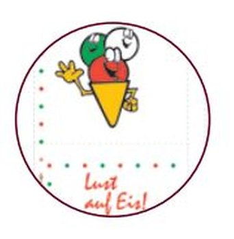 Spenderservietten Motiv "Lust auf Eis" 17x17 cm