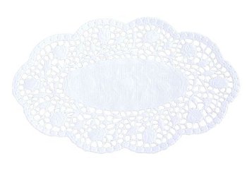 Tortenspitzen oval 22 x 15 cm Design Rose (500 Stk)