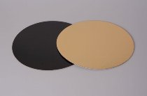 @ Papp-Tortenunterlagen | -Scheiben rund gold/schwarz 14cm (100 Stk)