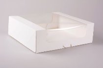Tortenkarton weiß mit Fenster 28x28x9cm (50Stk)