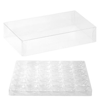 @ Macaron-Schachtel 36-er rechteckig transparent 'Standard'