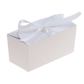 @ Pralinen- | Geschenk-Schachtel weiß mit Schleife (ca. 250g)