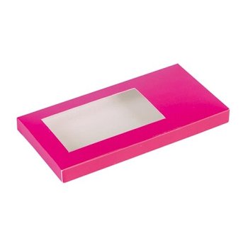 Tafelschokoladen-Verpackung pink | fuchsia rechteckig (2x25 Stk)