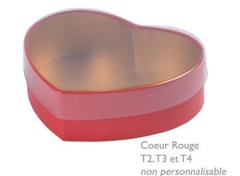 @ Pralinen- | Geschenk-Schachtel Herz rot mit Deckel transparent (ca. 200g)