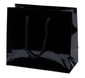 @ Papier-Tragetaschen schwarz glänzend (4x25 Stk)