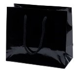 @ Papier-Tragetaschen mittel T2 schwarz, glänzend (4x25)