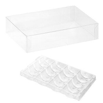@ Macaron-Schachtel 16-er rechteckig transparent 'Modern'