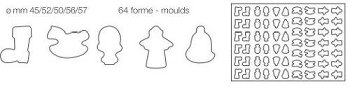 @ Ausstechmatte | Schablone 5 Weihnachtsmotive (39x58cm)