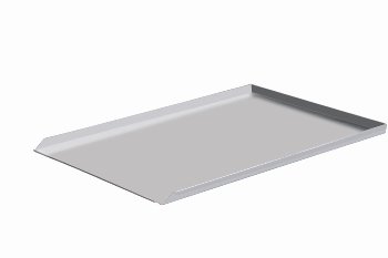 Backblech Alu 58x78cm, 3 Seiten Rand 2,5cm