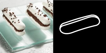 @ Silikon-Matte | -Form 45 rechteckige Formen | längliche Cakes | 'Löffelbiskuits' (60x40cm)